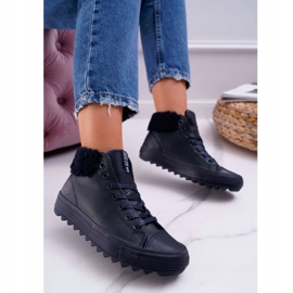 Tênis feminino Big Star High Warm Navy EE274147 azul marinho 1