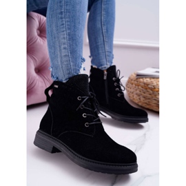 Botas femininas Workers Big Star Couro Preto EE274508 1
