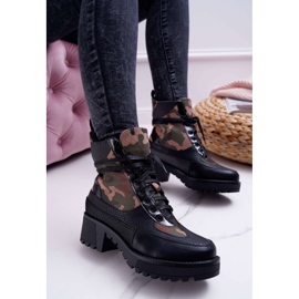 SEA Botas altas femininas Camuflagem preta Trapery Nemtere preto 1