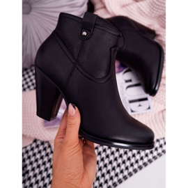 BUGO Botas de salto feminino pretas Memphis preto 1