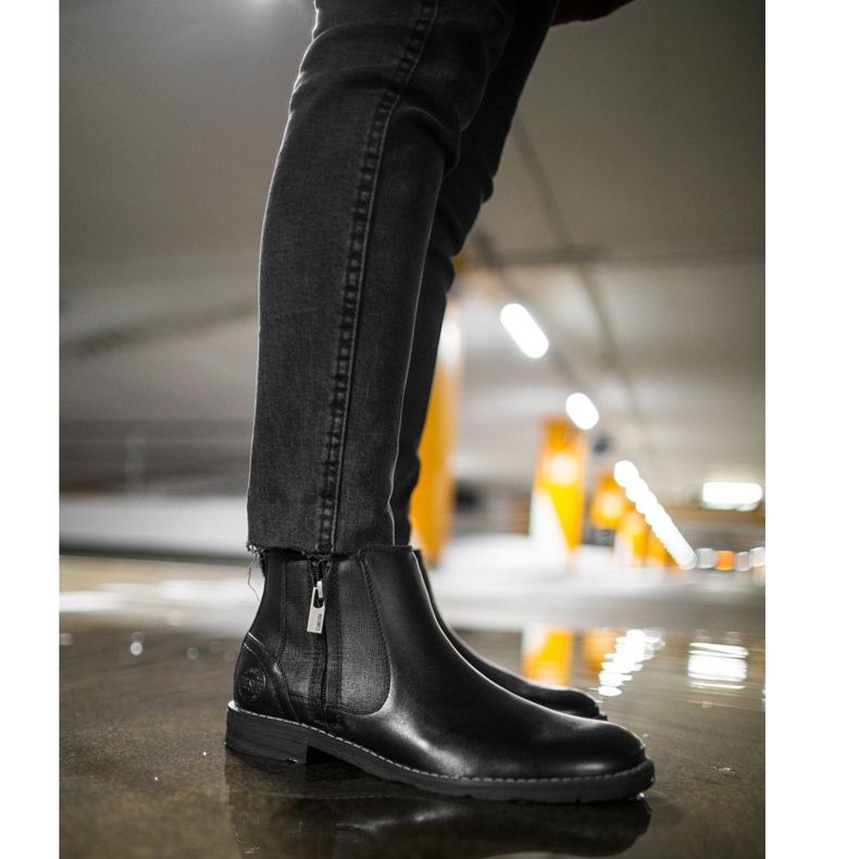 Botas masculinas de couro Big Star preto EE174287 1