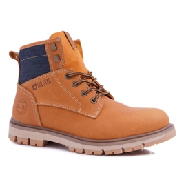 Botas de couro masculino Big Star Camel EE174266 castanho 2