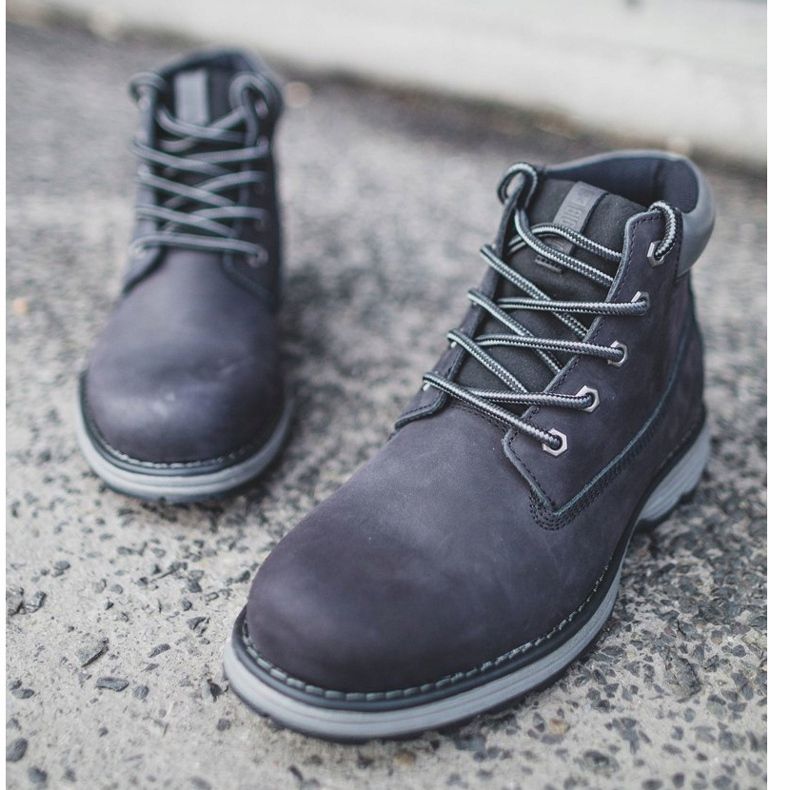 Botas de caminhada masculinas de couro Big Star preto EE174228 2