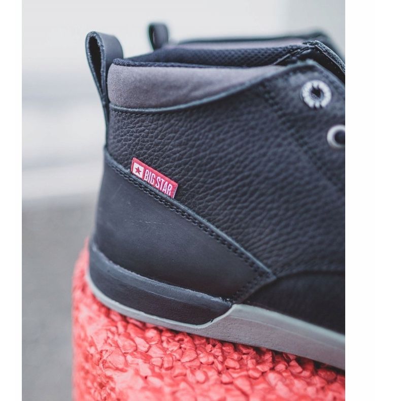 Botas masculinas de couro Big Star preto EE174197 1