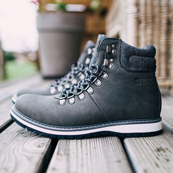 Armadilhas de botas masculinas Big Star Grey EE174405 cinza 2