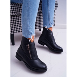 BUGO Botas femininas com zíper preto juno 1