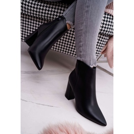 SEA Botas femininas de salto no Spitz Black Felino preto 2