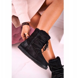 HAN Botas de neve femininas com pele preta Ilana preto 2