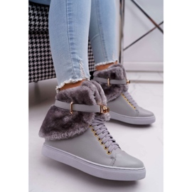 Botas Lu Boo Grey com pele Gisele cinza 1 Botas Lu Boo Grey com pele Gisele cinza 1