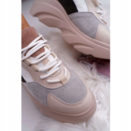 SEA Calçados esportivos femininos com sola grossa bege cardamomo 2