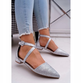 PS1 Bailarinas brilhantes femininas em Spitz Silver Vontare cinza 2