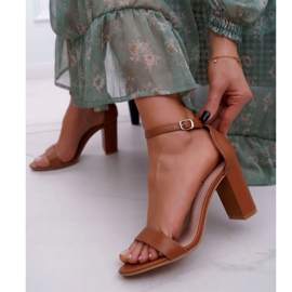 PS1 Sandálias com salto clássico feminino Fiji marrom 2