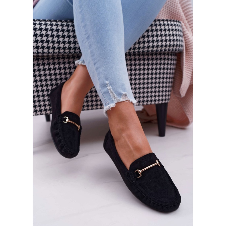 SEA Mocassim preto feminino de camurça de Sonnero 2