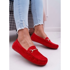 SEA Mocassim feminino camurça vermelho Sonnero 1