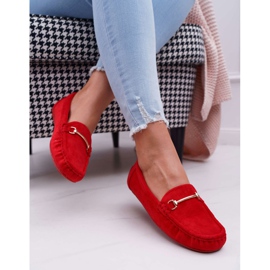 SEA Mocassim feminino camurça vermelho Sonnero 2