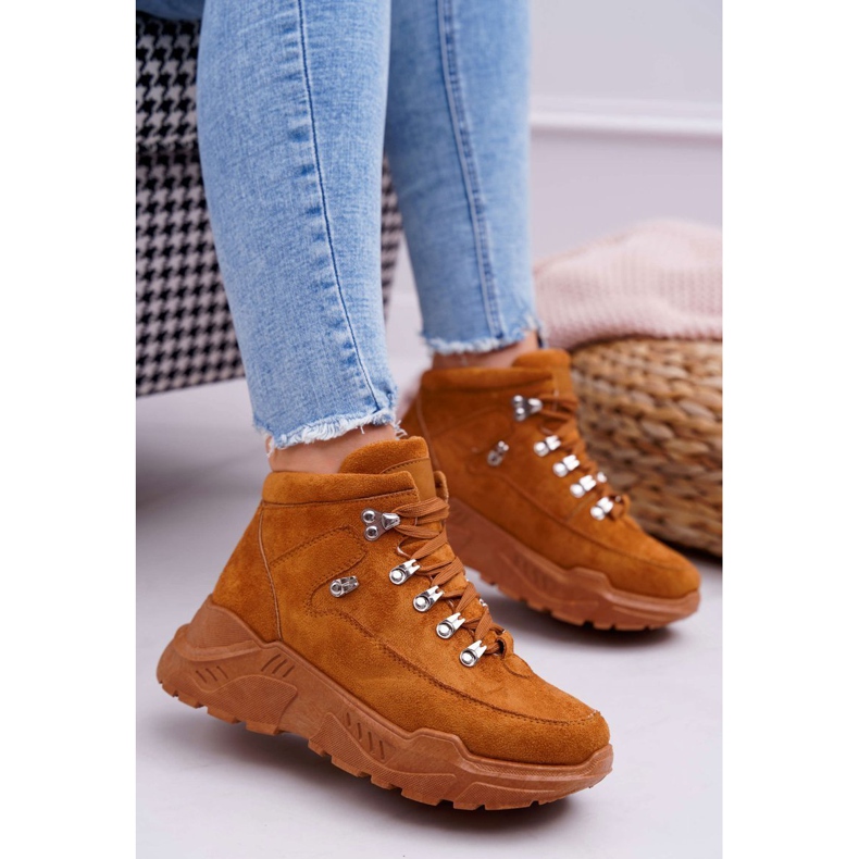 BUGO Sapatos de salto alto feminino Camel Unreal marrom 1