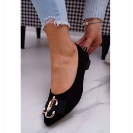 Nicole Bailarinas em camurça preta feminina preto 1