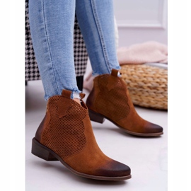 Exquisite Botas femininas de veludo marrom requintado 1166 castanho 1