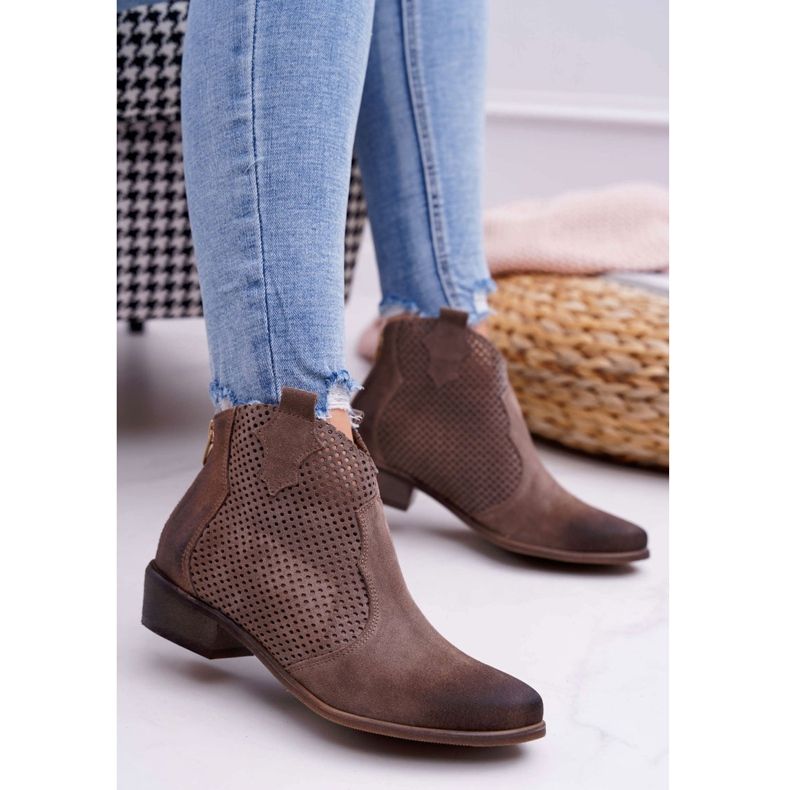 Exquisite Botas femininas de veludo bege requintado 1166 1