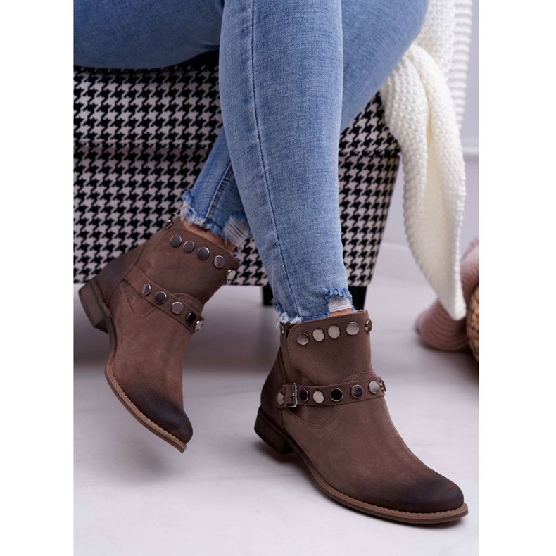 Exquisite Botas femininas de veludo bege requintado 1172 2