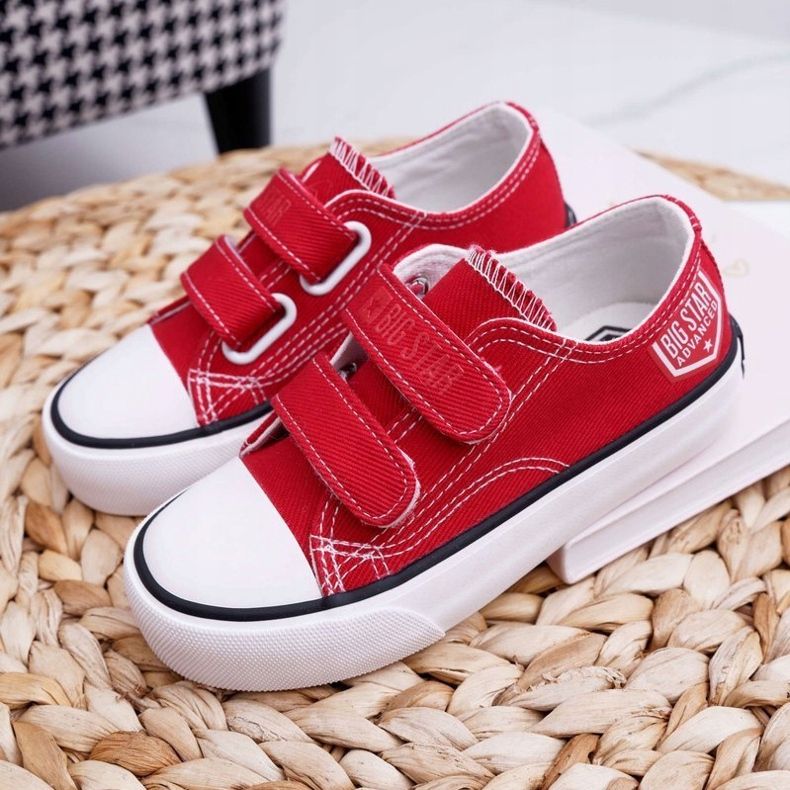 Big Star Tênis infantil estrela grande com velcro vermelho FF374063 1