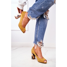 Bombas Femininas Sergio Leone Camurça Amarelo PB135 Be Mine! 1