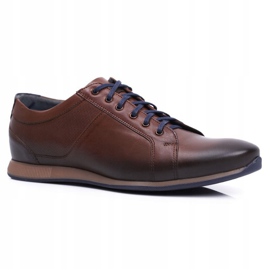 Sapatos Brogues Masculinos Casual Nikopol Couro Marrom 1730 1