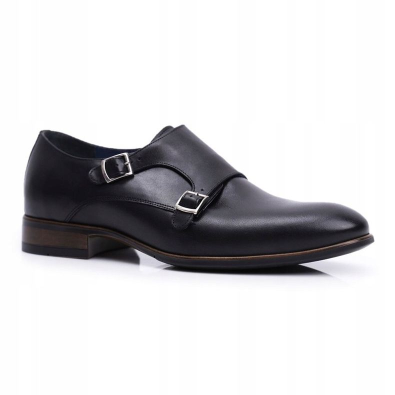 Couro Brogues Masculino Monge Nikopol Preto 1720 1