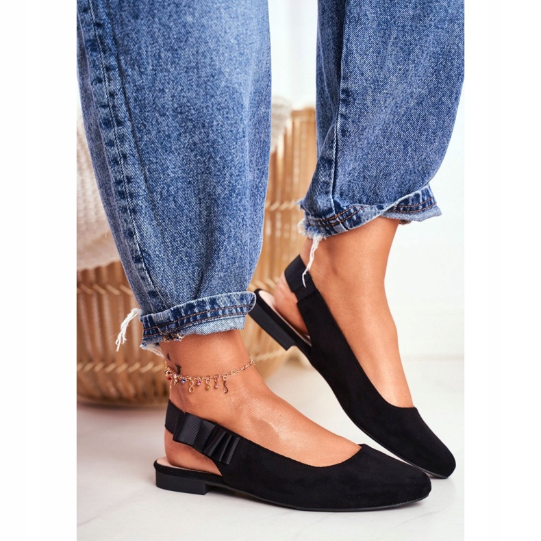 Bailarinas de camurça feminino Sergio Leone BL615 Preto Lilon 1