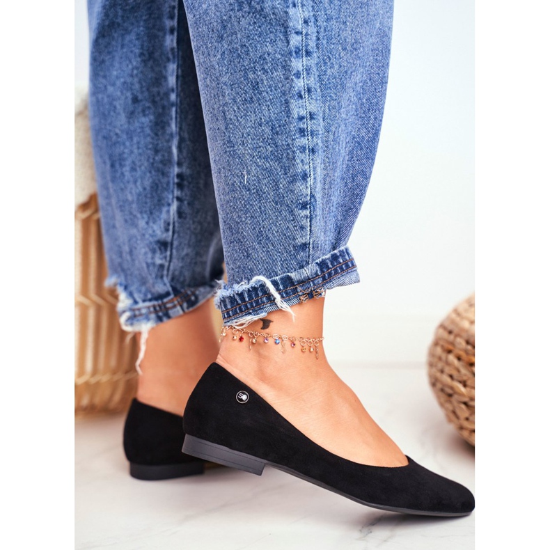 Bailarinas de camurça feminino Sergio Leone BL611 preto Nemsis 2