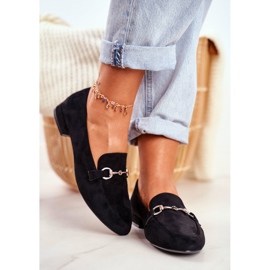 Mocassim feminino camurça Sergio Leone MK733 Black Febbi preto 2