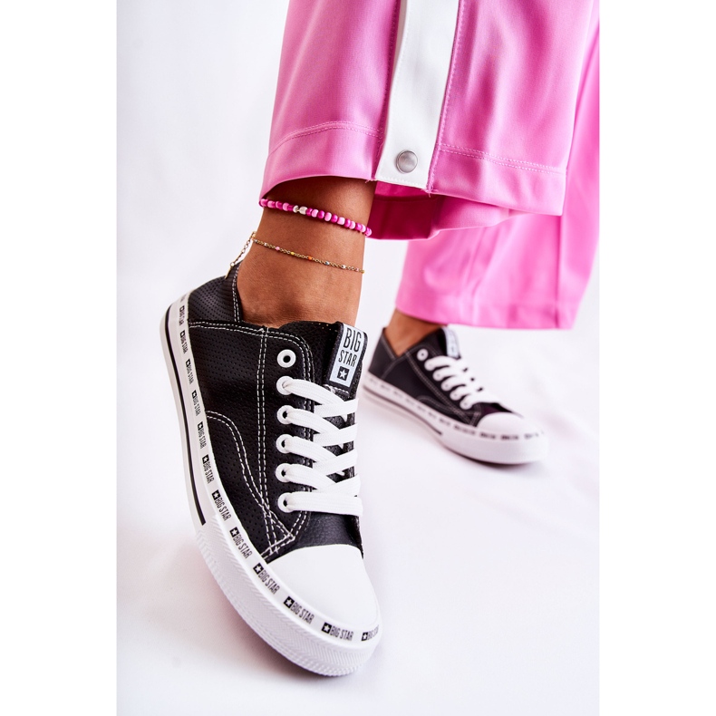 Tênis feminino Big Star Openwork preto FF274023 2