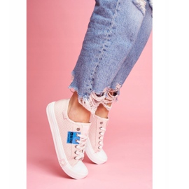 Tênis feminino Big Star Openwork rosa FF274033 1