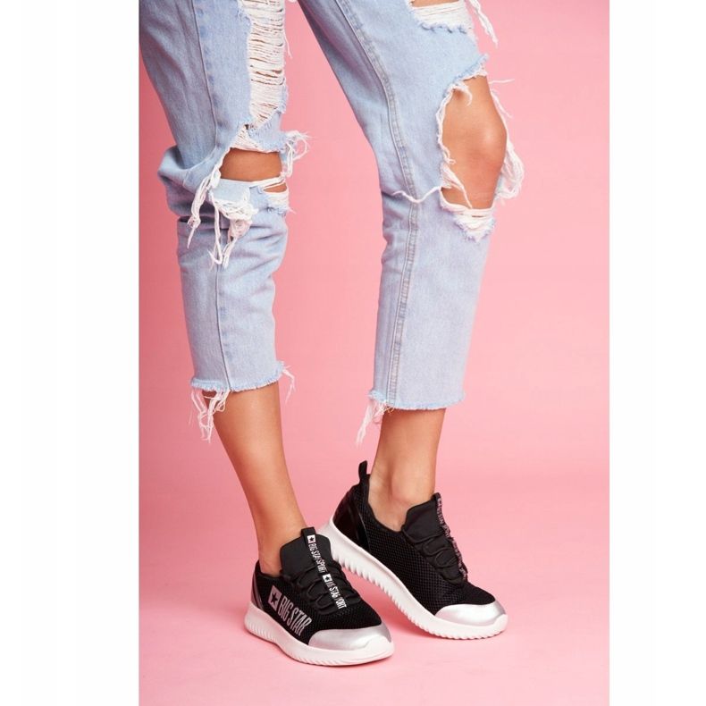 Sapatas esportivas femininas Big Star pretas FF274A409 preto 1