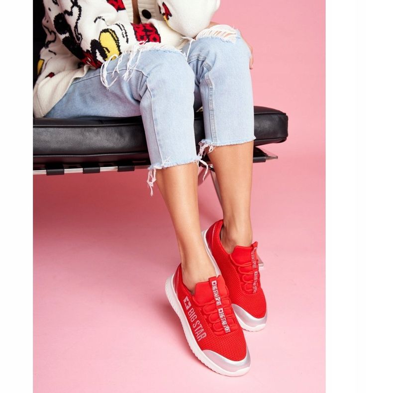 Sapatas esportivas femininas Big Star Red FF274A412 vermelho 1