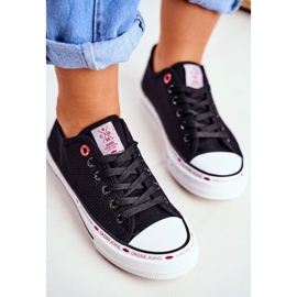 Tênis feminino cross jeans malha preta FF2R4015C preto 1