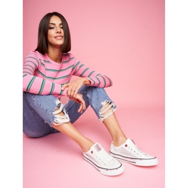 Tênis feminino cross jeans malha branca FF2R4016C branco 1