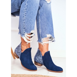 Botas sem salto feminino Maciejka primavera couro azul marinho 04091-47 azul-marinho 1