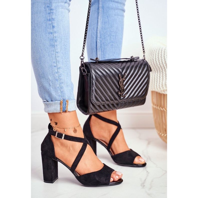 Sandálias Femininas com Salto Alto Sergio Leone Preta SK865 preto 1