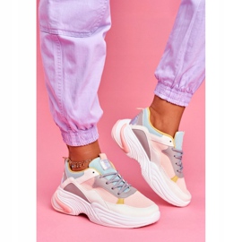PS1 Calçados Esportivos Femininos Colorido Rosa Pinner branco multicolorido 2