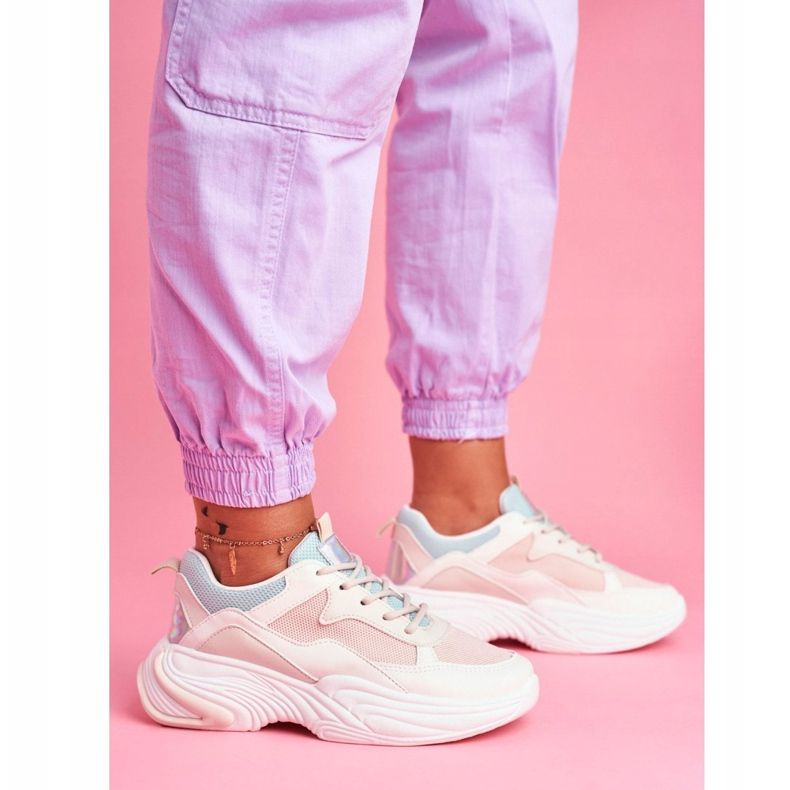 PS1 Calçados esportivos femininos colorido bege pinner branco 2