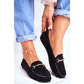 BUGO Mocassim feminino camurça preto mergulho 1