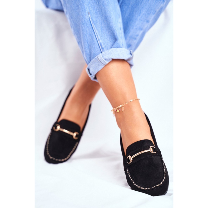 BUGO Mocassim feminino camurça preto mergulho 2