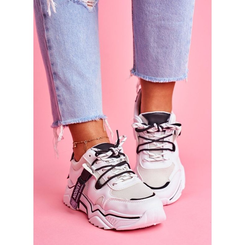 BUGO Calçado desportivo feminino branco Elenis preto 1