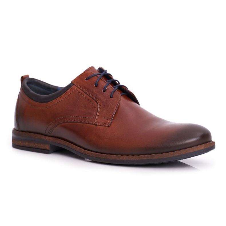 Sapatos Brogues Masculinos Casual Nikopol Couro Marrom 1726 castanho 1