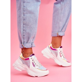 BUGO Calçados Esportivos Femininos Brilho Brilho Vebi branco 1