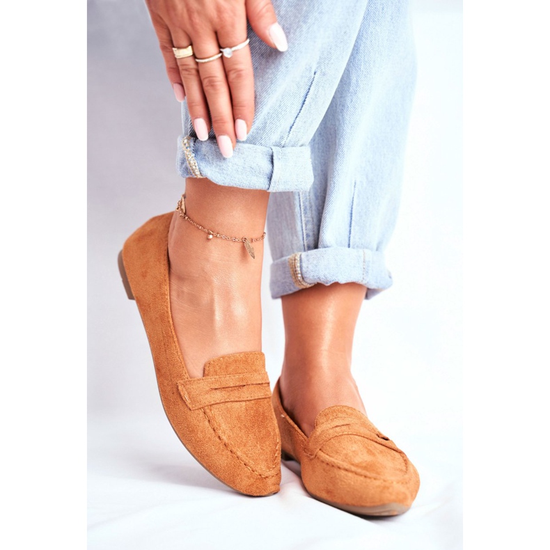 BUGO Mocassins camurça feminino CH-1M6 Camel Laveria castanho 2