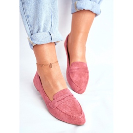 BUGO Mocassins camurça CH-1M6 rosa laveria feminino 2