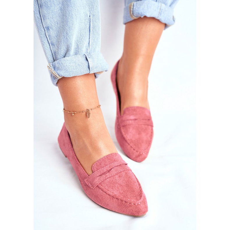 BUGO Mocassins camurça CH-1M6 rosa laveria feminino 2