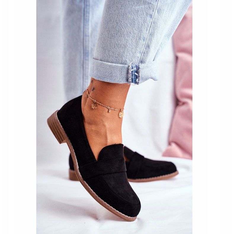 Sapatos femininos pretos de camurça Cintra 2